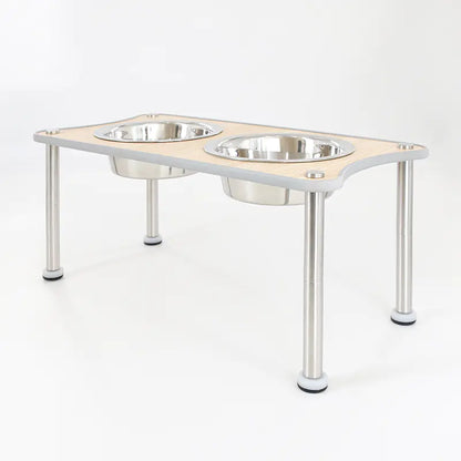 Adjustable Height Pet Food Bowl Stand